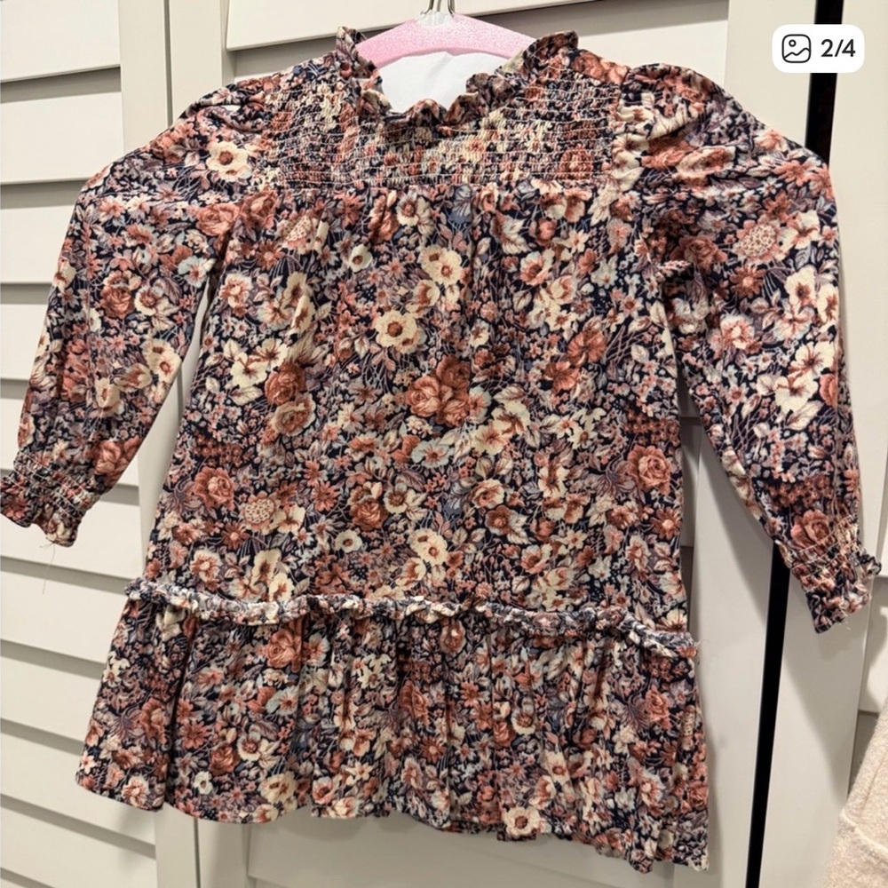 Janie and Jack Kids Dress Collection - Cream, Floral, Blue, Red - Picture 3 of 4